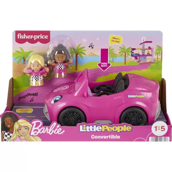 FisherPrice Little People Barbie Toddler Toy Car Convertible with Music Sounds amp 2 Figures for Pretend Play Ages 18 MonthsFisherPrice Little People Barbie Toddler Toy Car Convertible with Music Sounds amp 2 Figures for Pretend Play Ages 18 Months