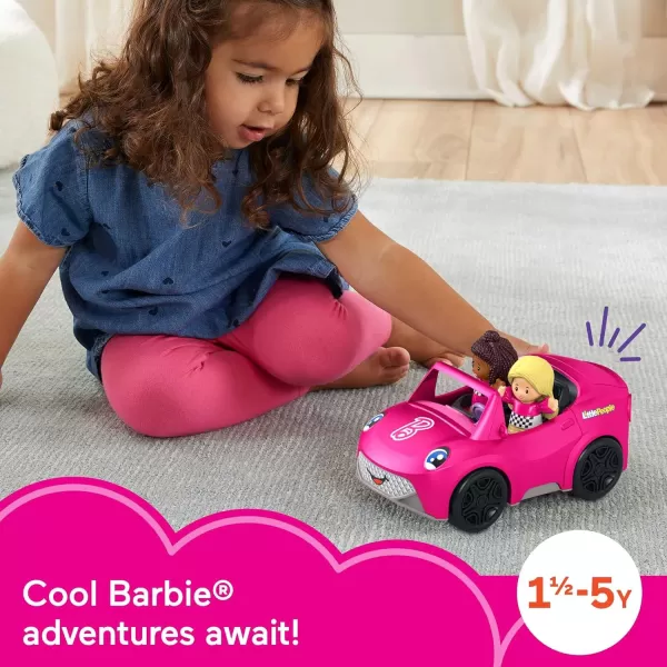 FisherPrice Little People Barbie Toddler Toy Car Convertible with Music Sounds amp 2 Figures for Pretend Play Ages 18 MonthsFisherPrice Little People Barbie Toddler Toy Car Convertible with Music Sounds amp 2 Figures for Pretend Play Ages 18 Months