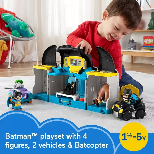 FisherPrice Little People DC Super Friends Batman Toy Deluxe Batcave Playset with Lights Sounds amp 4 Figures for Toddlers Ages 18 Months Amazon ExclusiveDeluxe Batcave  Crime Fighting Gift Set