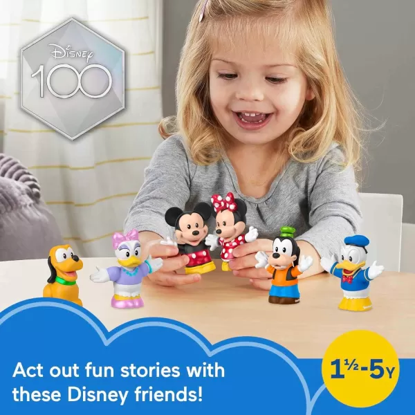 FisherPrice Little People Toddler Toys Disney 100 Mickey amp Friends Figure Pack with 6 Characters for Ages 18 MonthsFisherPrice Little People Toddler Toys Disney 100 Mickey amp Friends Figure Pack with 6 Characters for Ages 18 Months