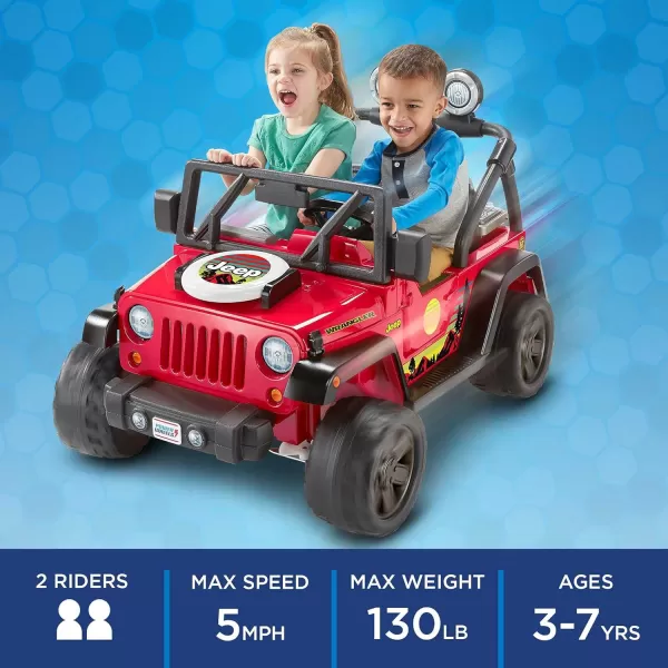 FisherPrice Power Wheels BBQ Fun Jeep Wrangler 12V batterypowered rideon vehicle for preschool kids ages 37 yearsBBQ Fun