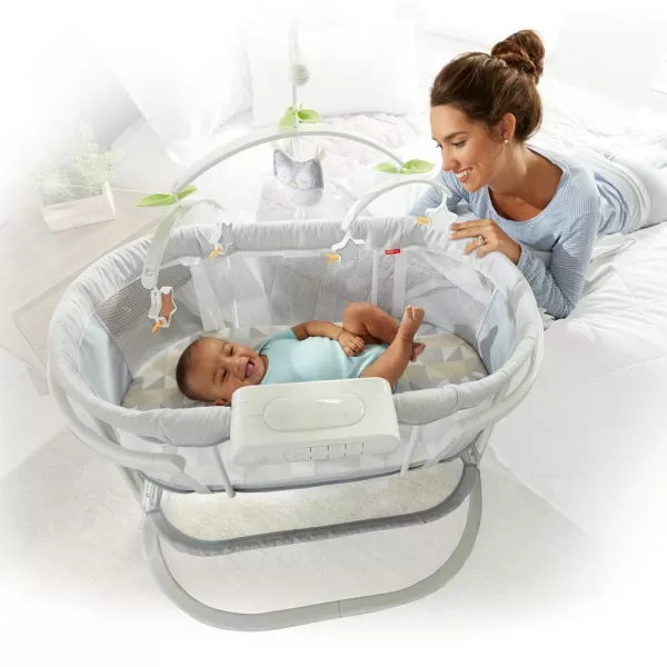 FisherPrice Soothing Motions Bassinet with Smart Connect  Swaying Newborn and Infant Bassinet with Soothing Features Controlled by Smart DeviceFisherPrice Soothing Motions Bassinet with Smart Connect  Swaying Newborn and Infant Bassinet with Soothing Features Controlled by Smart Device