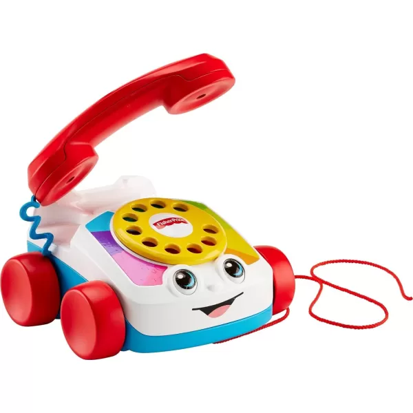 FisherPrice Toddler Pull Toy Chatter Telephone Pretend Phone With Rotary Dial And Wheels For Walking Play Ages 1 YearsFisherPrice Toddler Pull Toy Chatter Telephone Pretend Phone With Rotary Dial And Wheels For Walking Play Ages 1 Years