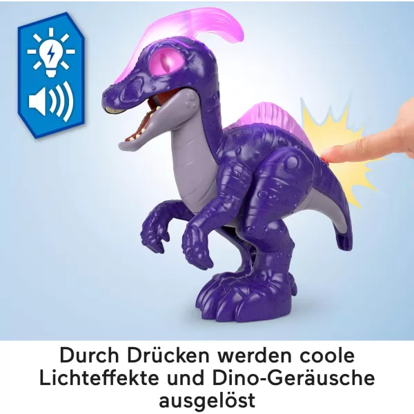 Imaginext Jurassic World Dinosaur Toy Deluxe Parasaurolophus XL Dino 10Inch Figure with Lights amp Sounds for Ages 3 YearsImaginext Jurassic World Dinosaur Toy Deluxe Parasaurolophus XL Dino 10Inch Figure with Lights amp Sounds for Ages 3 Years