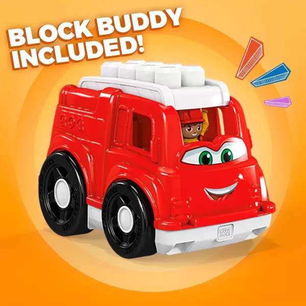 MEGA BLOKS FisherPrice Toddler Building Blocks Freddy Fire Truck with 6 Pieces and Storage 1 Figure Red Toy Car Gift Ideas for KidsFreddy FIre Truck