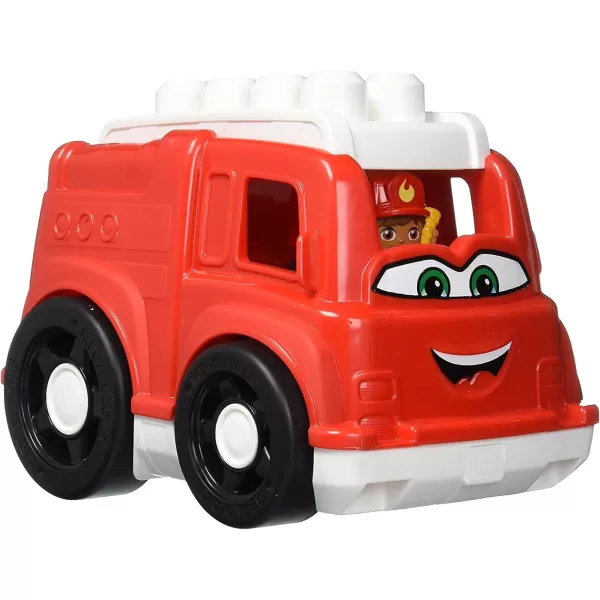 MEGA BLOKS FisherPrice Toddler Building Blocks Freddy Fire Truck with 6 Pieces and Storage 1 Figure Red Toy Car Gift Ideas for KidsFreddy FIre Truck