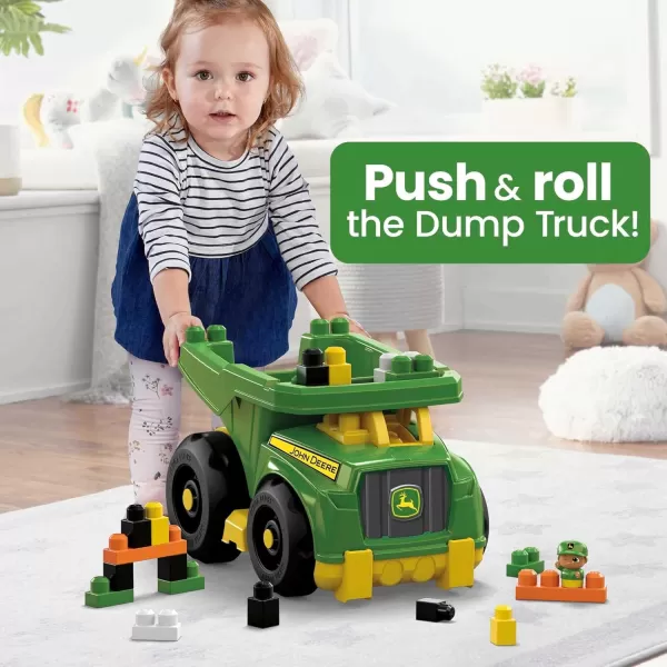 MEGA BLOKS John Deere Toddler Blocks Building Toy Dump Truck with 25 Pieces 1 Figure Green FisherPrice Gift Ideas for KidsMEGA BLOKS John Deere Toddler Blocks Building Toy Dump Truck with 25 Pieces 1 Figure Green FisherPrice Gift Ideas for Kids