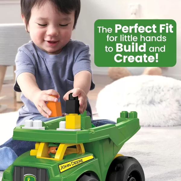 MEGA BLOKS John Deere Toddler Blocks Building Toy Dump Truck with 25 Pieces 1 Figure Green FisherPrice Gift Ideas for KidsMEGA BLOKS John Deere Toddler Blocks Building Toy Dump Truck with 25 Pieces 1 Figure Green FisherPrice Gift Ideas for Kids