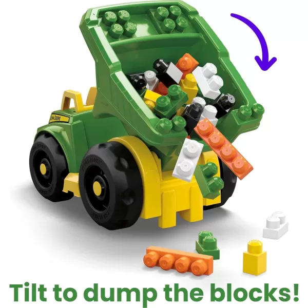 MEGA BLOKS John Deere Toddler Blocks Building Toy Dump Truck with 25 Pieces 1 Figure Green FisherPrice Gift Ideas for KidsMEGA BLOKS John Deere Toddler Blocks Building Toy Dump Truck with 25 Pieces 1 Figure Green FisherPrice Gift Ideas for Kids