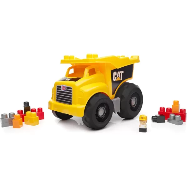 MEGA Bloks Cat FisherPrice Toddler Blocks Building Toy Large Dump Truck with 25 Pieces 1 Figure Yellow Gift Ideas for KidsMEGA Bloks Cat FisherPrice Toddler Blocks Building Toy Large Dump Truck with 25 Pieces 1 Figure Yellow Gift Ideas for Kids