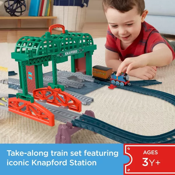 Thomas amp Friends Diecast Train amp Track Set Knapford Station 2In1 Playset amp Storage Case For Preschool Kids Ages 3 YearsThomas amp Friends Diecast Train amp Track Set Knapford Station 2In1 Playset amp Storage Case For Preschool Kids Ages 3 Years