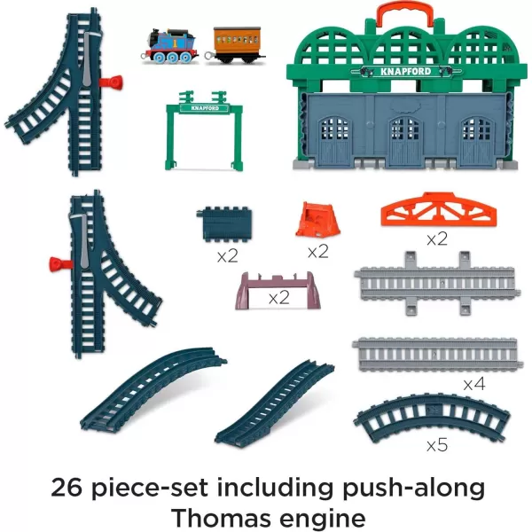 Thomas amp Friends Diecast Train amp Track Set Knapford Station 2In1 Playset amp Storage Case For Preschool Kids Ages 3 YearsThomas amp Friends Diecast Train amp Track Set Knapford Station 2In1 Playset amp Storage Case For Preschool Kids Ages 3 Years