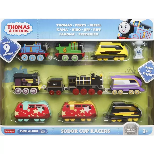 Thomas amp Friends Toy Trains Sodor Cup Racers Set Of 9 Diecast PushAlong Engines For Preschool Kids Ages 3 YearsThomas amp Friends Toy Trains Sodor Cup Racers Set Of 9 Diecast PushAlong Engines For Preschool Kids Ages 3 Years