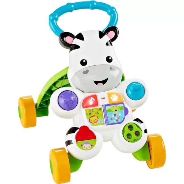 FisherPrice Baby Learning Toy Learn With Me Zebra Walker With Music Lights And Fine Motor Activities For Ages 6 MonthsFrustrationFree Packaging