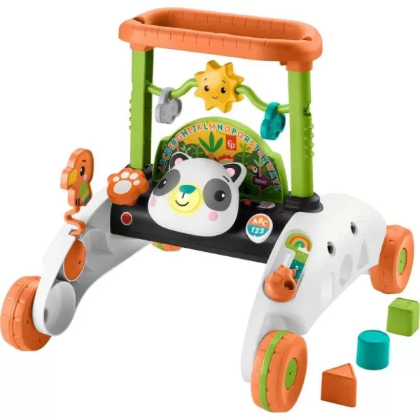 FisherPrice Baby amp Toddler Toy 2Sided Steady Speed Panda Walker With Smart Stages Learning amp Blocks For Ages 6 MonthsPanda Walker