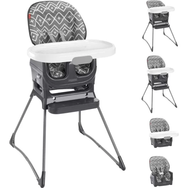 FisherPrice Baby to Toddler Deluxe High Chair and Portable Booster Seat with Tray Liner Plus Washable Seat Pad and Tray Gray TribalFisherPrice Baby to Toddler Deluxe High Chair and Portable Booster Seat with Tray Liner Plus Washable Seat Pad and Tray Gray Tribal