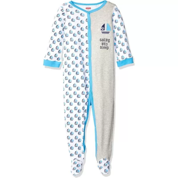 FisherPrice Embroidered OnePiece CoverallGrayBlue