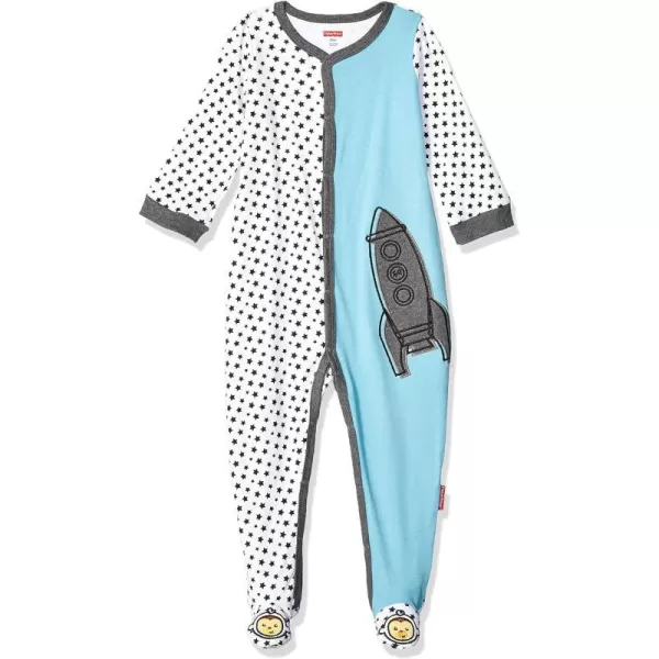 FisherPrice Embroidered OnePiece CoverallLight BlueGray