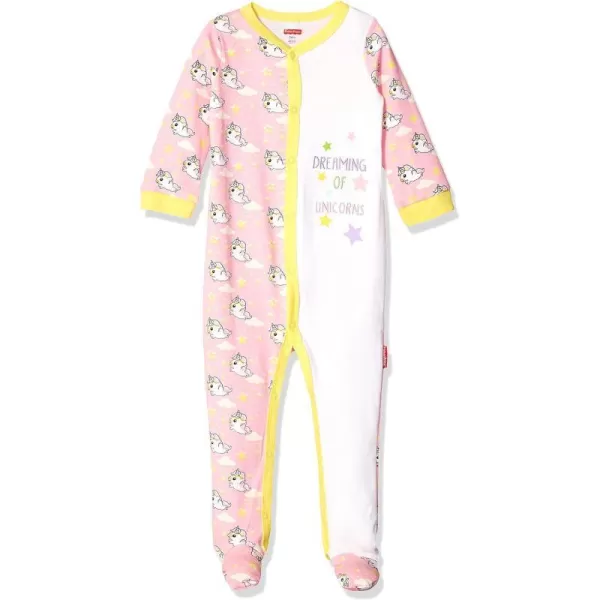 FisherPrice Embroidered OnePiece CoverallWhitePink