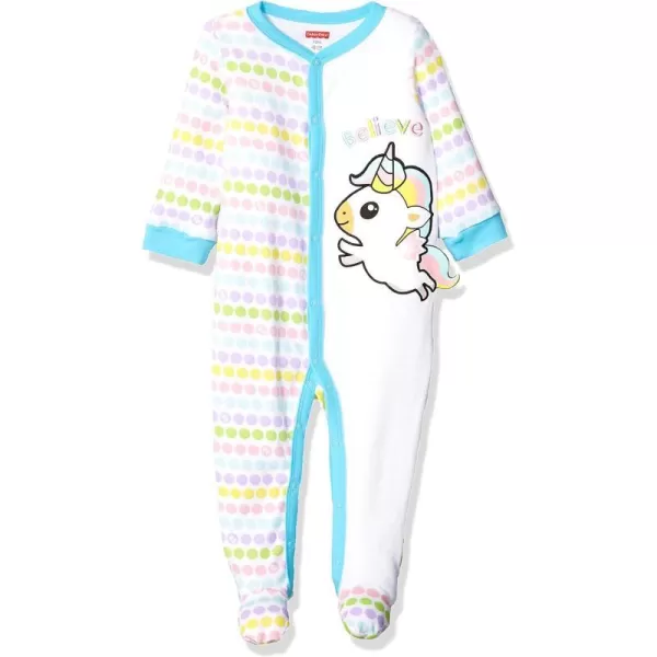 FisherPrice Embroidered OnePiece CoverallWhitePinkBlue