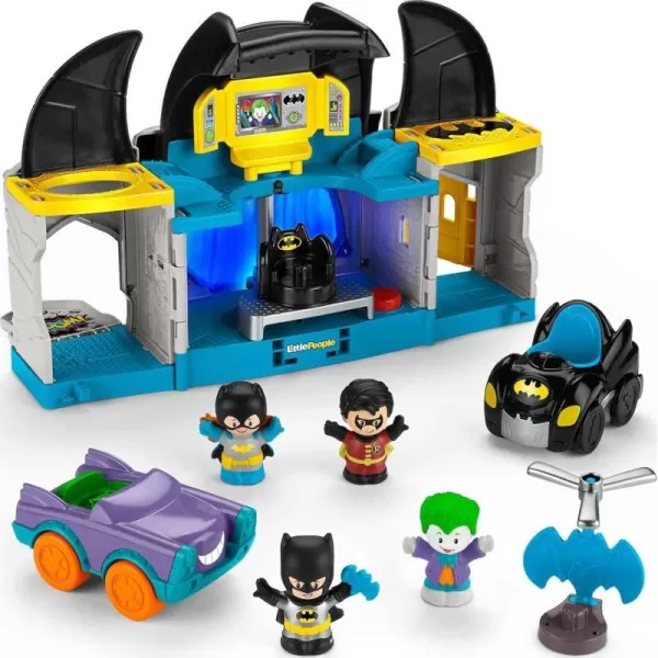 FisherPrice Little People DC Super Friends Batman Toy Deluxe Batcave Playset with Lights Sounds amp 4 Figures for Toddlers Ages 18 Months Amazon ExclusiveDeluxe Batcave