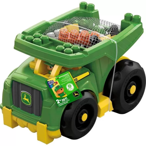 MEGA BLOKS John Deere Toddler Blocks Building Toy Dump Truck with 25 Pieces 1 Figure Green FisherPrice Gift Ideas for KidsMEGA BLOKS John Deere Toddler Blocks Building Toy Dump Truck with 25 Pieces 1 Figure Green FisherPrice Gift Ideas for Kids