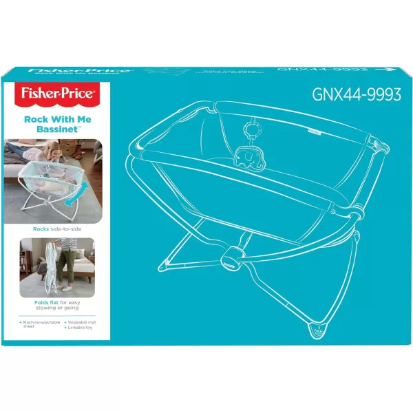 FisherPrice Baby Crib Soothing View Bassinet Portable Cradle with Mesh Sides and Slim Fold for Travel Climbing Leaves Amazon ExclusivePacific Pebble