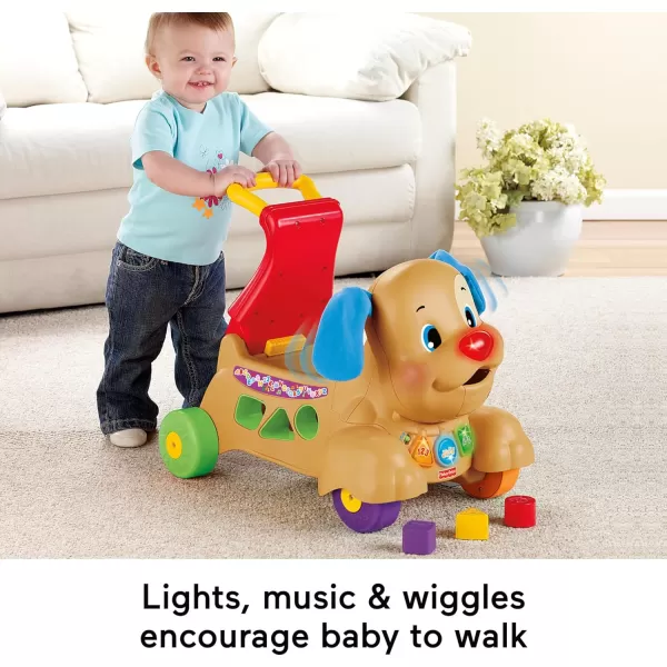 FisherPrice Laugh amp Learn Musical Baby Walker StrideToRide Puppy RideOn Toy With Lights Songs amp Blocks For Infant To ToddlerFisherPrice Laugh amp Learn Musical Baby Walker StrideToRide Puppy RideOn Toy With Lights Songs amp Blocks For Infant To Toddler