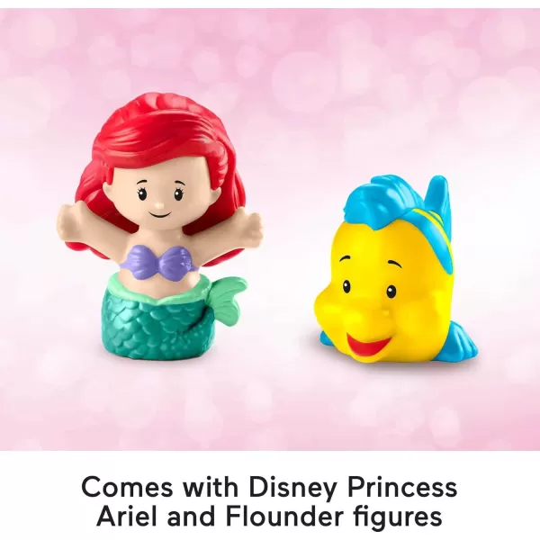 FisherPrice Little People Toddler Toy Disney Princess Ariels LightUp Sea Carriage Musical Vehicle with 2 Figures for Ages 18 MonthsAriels Sea Carriage