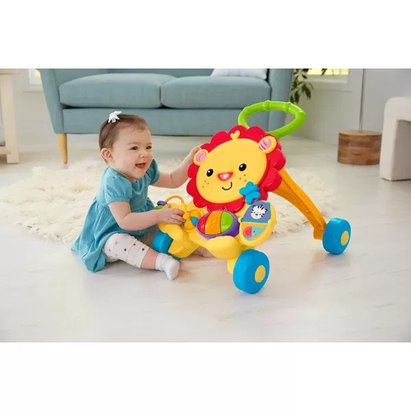 FisherPrice Musical Lion Walker baby push toy with music and activities for infants and toddlersStandard Standard Packaging