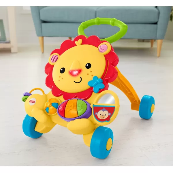 FisherPrice Musical Lion Walker baby push toy with music and activities for infants and toddlersStandard Standard Packaging