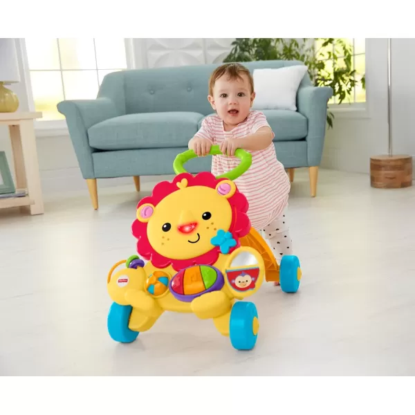 FisherPrice Musical Lion Walker baby push toy with music and activities for infants and toddlersStandard Standard Packaging