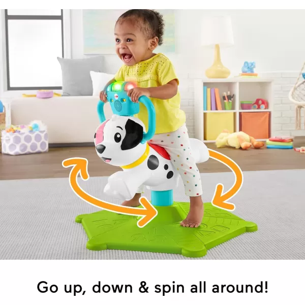 FisherPrice Toddler RideOn Learning Toy Bounce and Spin Puppy Stationary Musical Bouncer for Babies and Toddlers Ages 12 MonthsFisherPrice Toddler RideOn Learning Toy Bounce and Spin Puppy Stationary Musical Bouncer for Babies and Toddlers Ages 12 Months