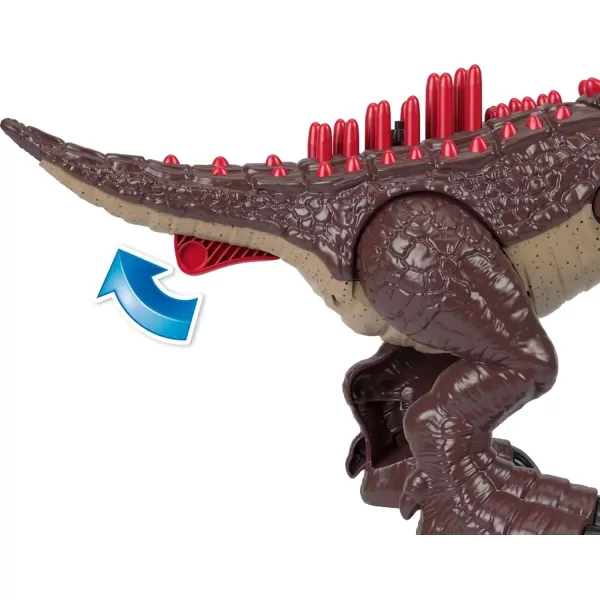 Imaginext Jurassic World Dinosaur Toy Spike Strike Carnotaurus 11Inch Tall Figure with Baby Raptor for Ages 3 YearsImaginext Jurassic World Dinosaur Toy Spike Strike Carnotaurus 11Inch Tall Figure with Baby Raptor for Ages 3 Years