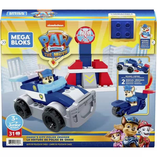 MEGA BLOKS Paw Patrol Toddler Building Blocks Toy Car Chases City Police Cruiser with 31 Pieces 1 Figure Gift Ideas for Kids Age 3 YearsMEGA BLOKS Paw Patrol Toddler Building Blocks Toy Car Chases City Police Cruiser with 31 Pieces 1 Figure Gift Ideas for Kids Age 3 Years