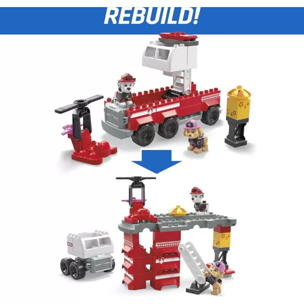 MEGA BLOKS Paw Patrol Toddler Building Blocks Toy Marshalls Ultimate Fire Truck with 37 Pieces 2 Figures Gift Ideas for Kids Age 3 YearsMEGA BLOKS Paw Patrol Toddler Building Blocks Toy Marshalls Ultimate Fire Truck with 37 Pieces 2 Figures Gift Ideas for Kids Age 3 Years