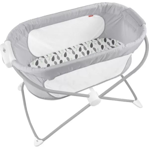 FisherPrice Baby Crib Soothing View Bassinet Portable Cradle with Mesh Sides and Slim Fold for Travel Climbing Leaves Amazon ExclusiveClimbing Leaves