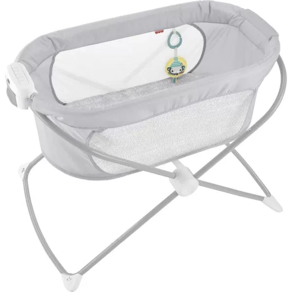 FisherPrice Baby Crib Soothing View Bassinet Portable Cradle with Mesh Sides and Slim Fold for Travel Climbing Leaves Amazon ExclusiveHearthstone