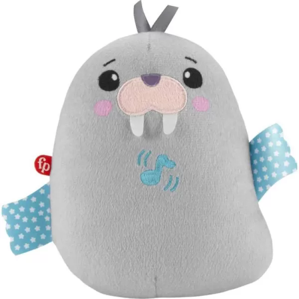 FisherPrice Baby Infant Sound Machine Chill Vibes Walrus Soother Plush Baby Toy with Music Vibrationsnbspamp Customizable SettingsWalrus