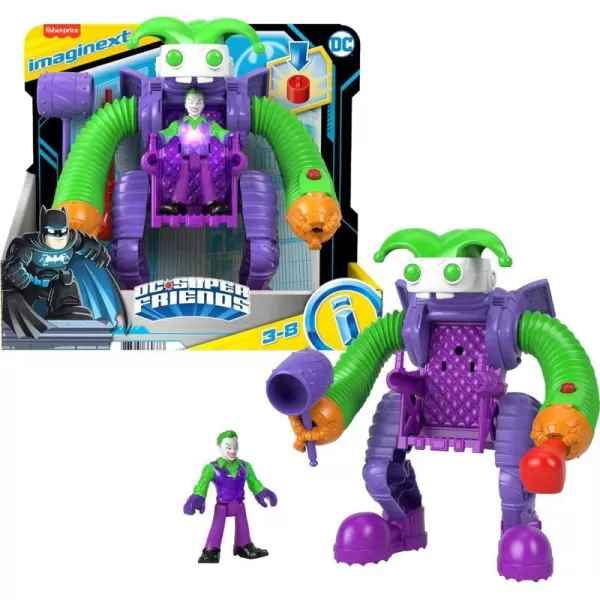 FisherPrice Imaginext Dc Super Friends the Joker Battling Robot 3Piece Figure Set with Lights for Preschool KidsFisherPrice Imaginext Dc Super Friends the Joker Battling Robot 3Piece Figure Set with Lights for Preschool Kids