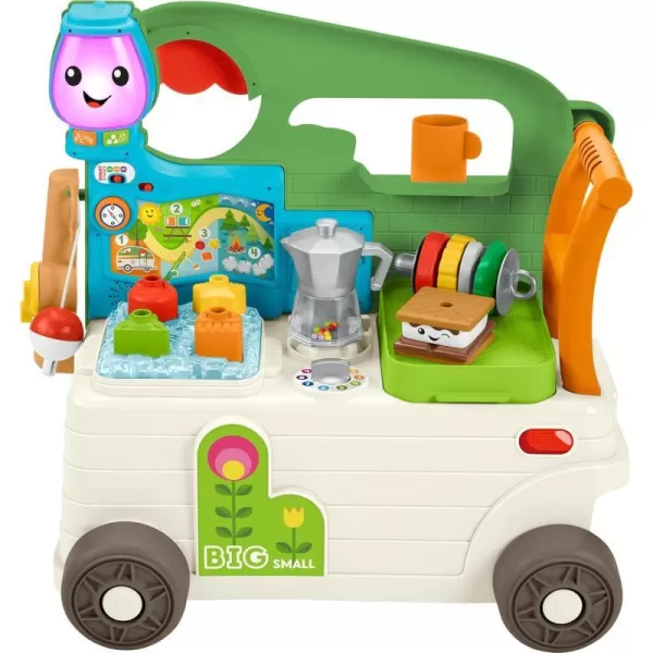 FisherPrice Laugh amp Learn Baby to Toddler Toy 3in1 OntheGo Camper Walker amp Activity Center with Smart Stages for Ages 9 Months TanGreenGreen 1 unit pack of 1