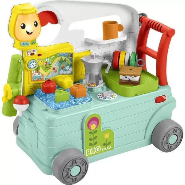 FisherPrice Laugh amp Learn Baby to Toddler Toy 3in1 OntheGo Camper Walker amp Activity Center with Smart Stages for Ages 9 Months TanGreenTeal 1 unit pack of 1