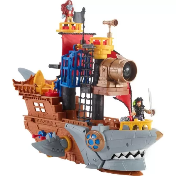 Imaginext Preschool Toy Shark Bite Pirate Ship Playset With Figure amp Accessories For Pretend Play Ages 3 YearsEco packaging Playset