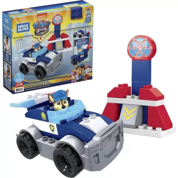 MEGA BLOKS Paw Patrol Toddler Building Blocks Toy Car Chases City Police Cruiser with 31 Pieces 1 Figure Gift Ideas for Kids Age 3 YearsMEGA BLOKS Paw Patrol Toddler Building Blocks Toy Car Chases City Police Cruiser with 31 Pieces 1 Figure Gift Ideas for Kids Age 3 Years