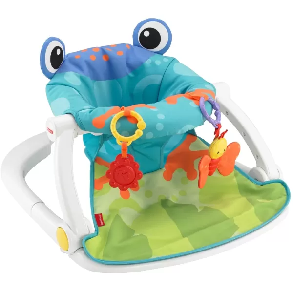 FisherPrice Baby Portable Chair SitMeUp Floor Seat with BPAFree Teether and Crinkle Toy Froggy Seat PadFisherPrice Baby Portable Chair SitMeUp Floor Seat with BPAFree Teether and Crinkle Toy Froggy Seat Pad