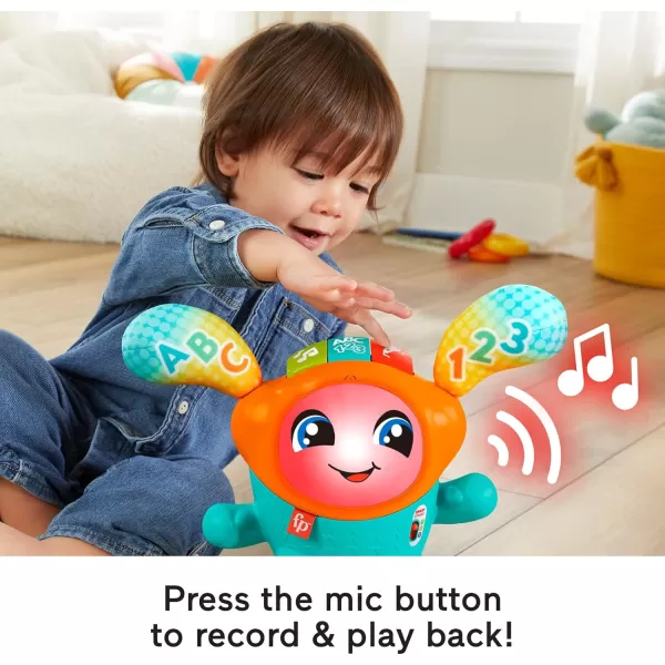 FisherPrice Baby amp Toddler Learning Toy Dj Bouncin Beats With Music Lights amp Bouncing Action For Ages 6 MonthsBlue