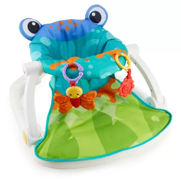 FisherPrice Baby Portable Chair SitMeUp Floor Seat with BPAFree Teether and Crinkle Toy Froggy Seat PadFisherPrice Baby Portable Chair SitMeUp Floor Seat with BPAFree Teether and Crinkle Toy Froggy Seat Pad