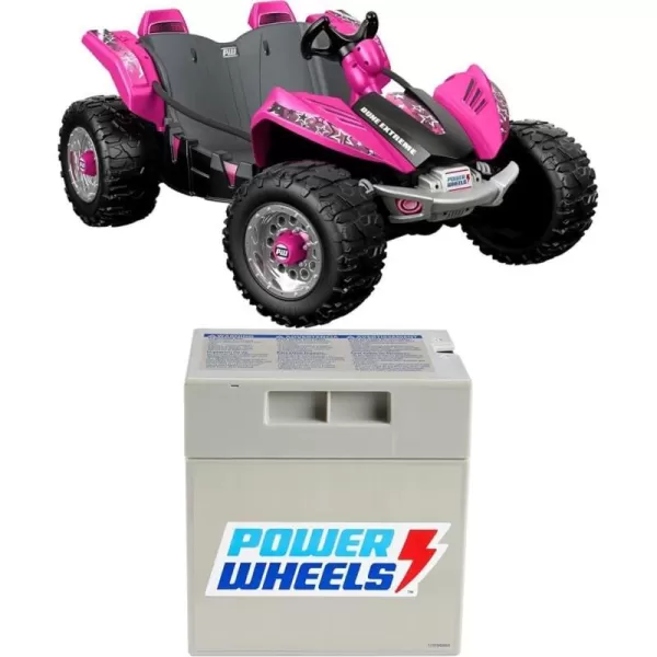 Power Wheels Dune Racer Extreme RideOn BatteryPowered Vehicle For Preschool Kids MultiTerrain Traction Seats 2 PinkDune Racer Pink  Battery