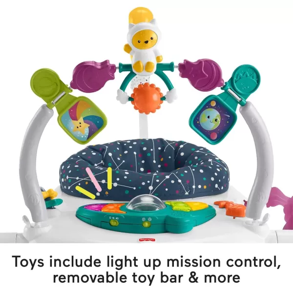 FisherPrice Baby Bouncer Spacesaver Jumperoo Activity Center With Lights Sounds And Folding Frame Astro KittyAstro Kitty