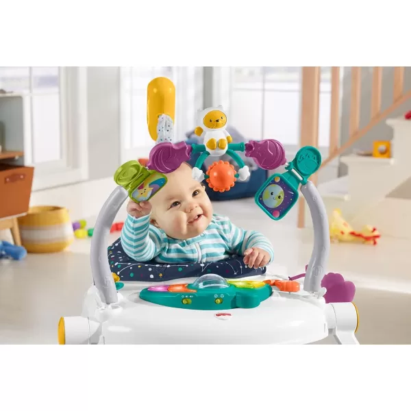 FisherPrice Baby Jumperoo Bouncer and Activity Center with Lights and Sounds Astro Kitty SpaceSaverAstro Kitty